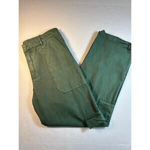 YFB Young Fabulous & Broke Finlay Cargo Pants Green Size Medium Wide Leg Pockets